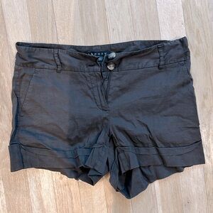 Theory brown linen shorts